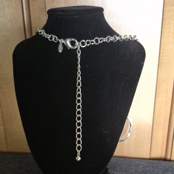 Chico's Bold Silver Statement Necklace - Picture 2 of 2